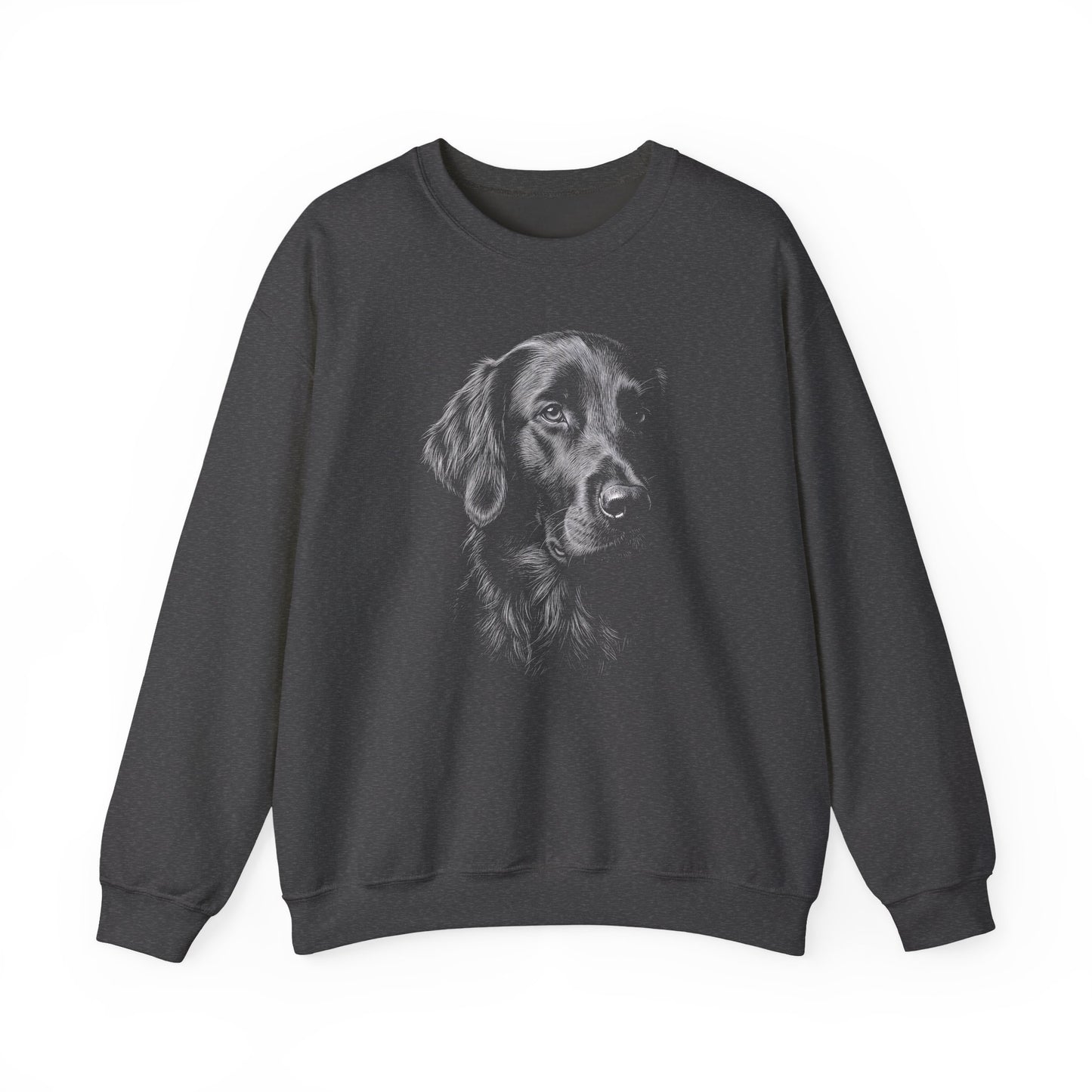 Flat Coated Retriever Engraved Crewneck Sweatshirt