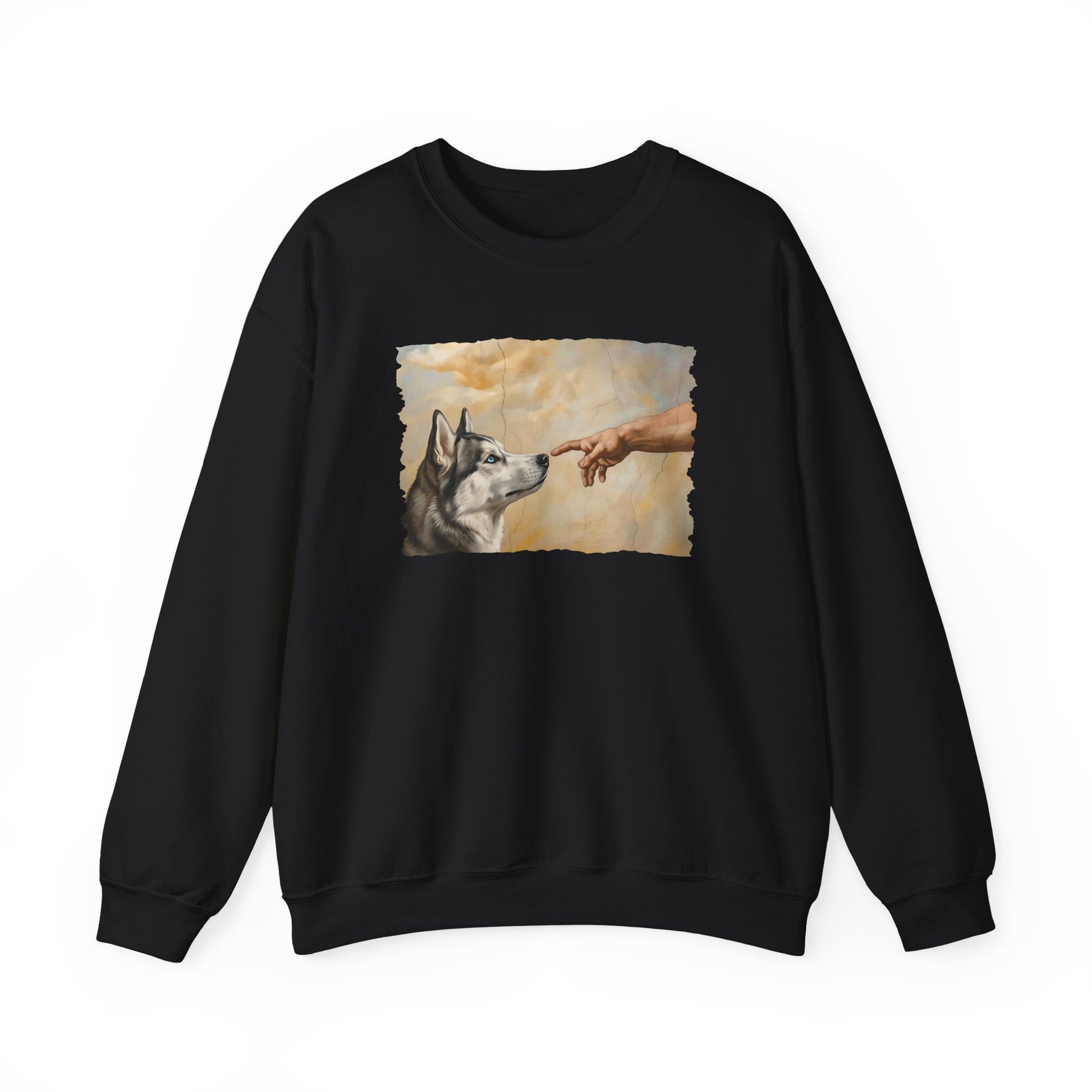 God Creates Husky Crewneck Sweatshirt Black