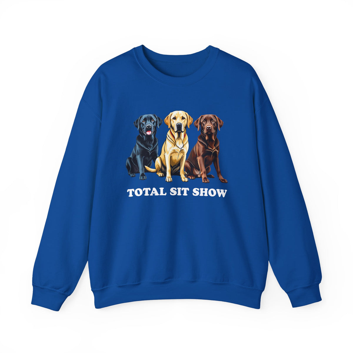 Total Sit Show Labrador Crewneck Sweatshirt Royal