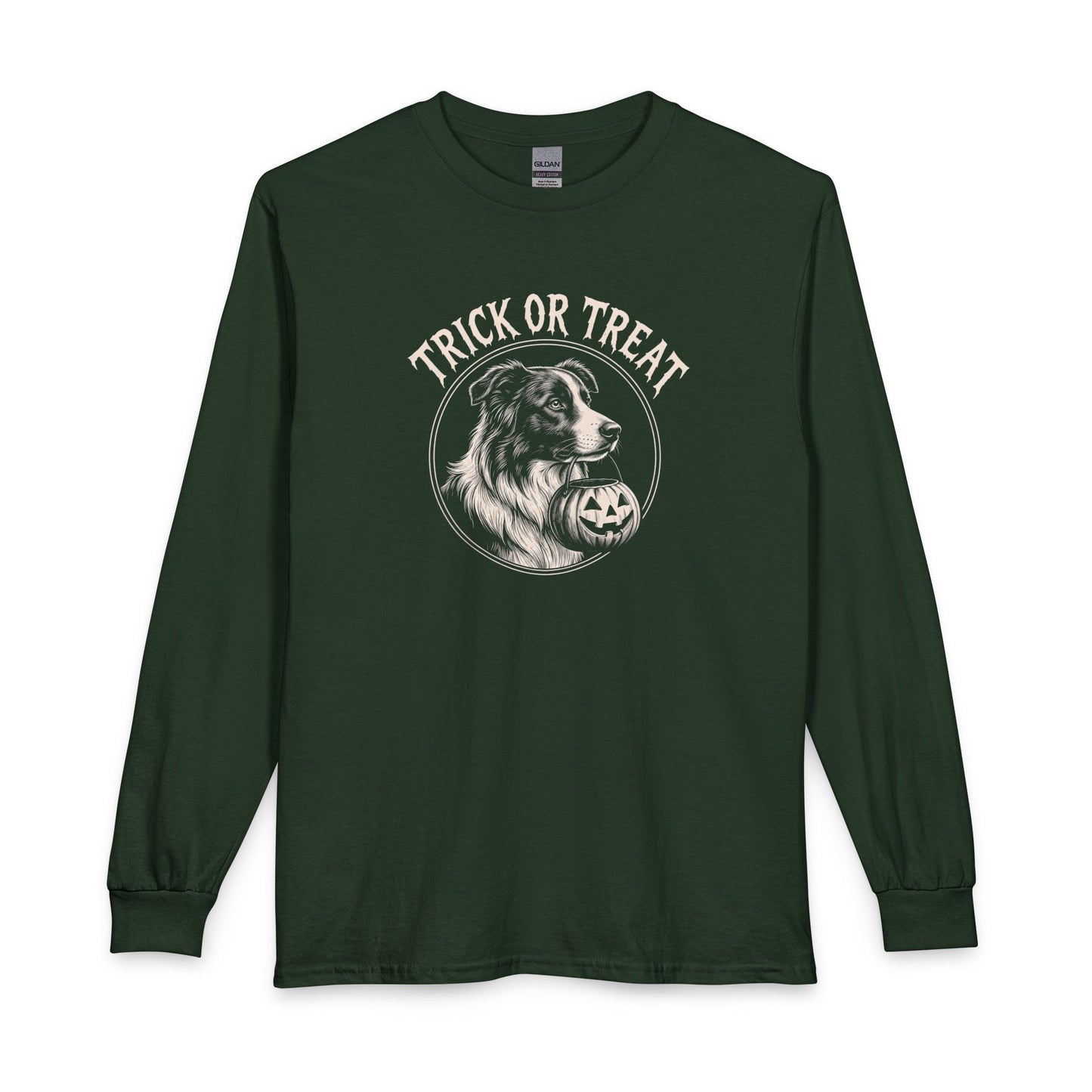 Border Collie Halloween Trick or Treat Long Sleeve