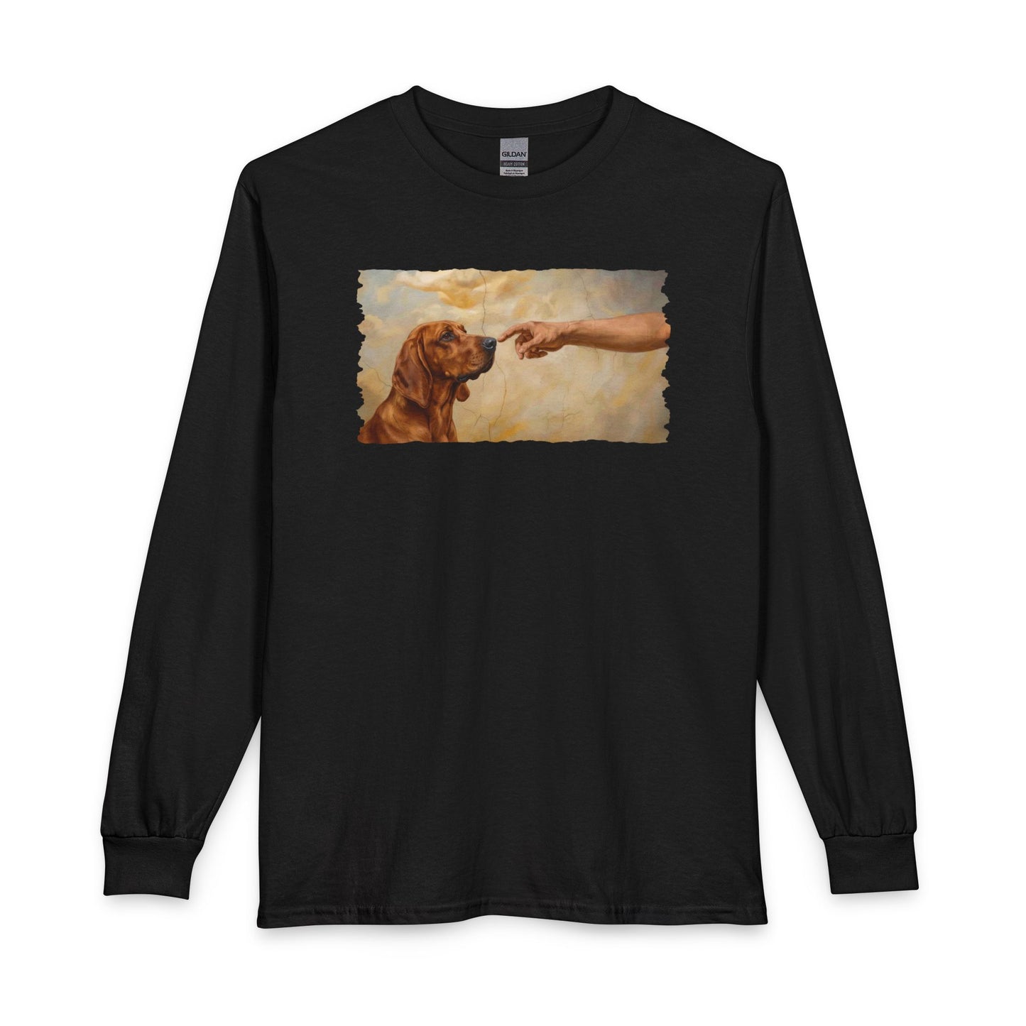 God Creates Redbone Coonhound Long Sleeve Black