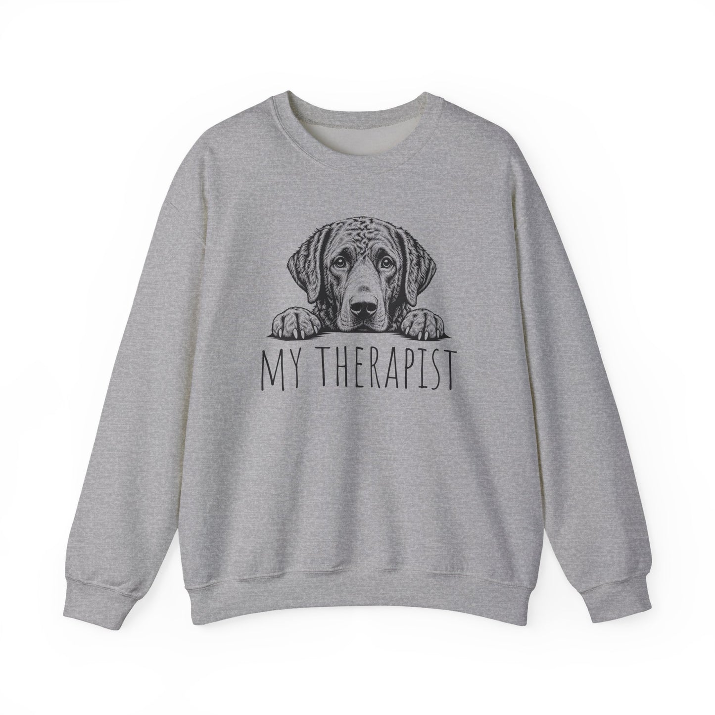 Chesapeake Bay Retriever My Therapist Crewneck Sweatshirt