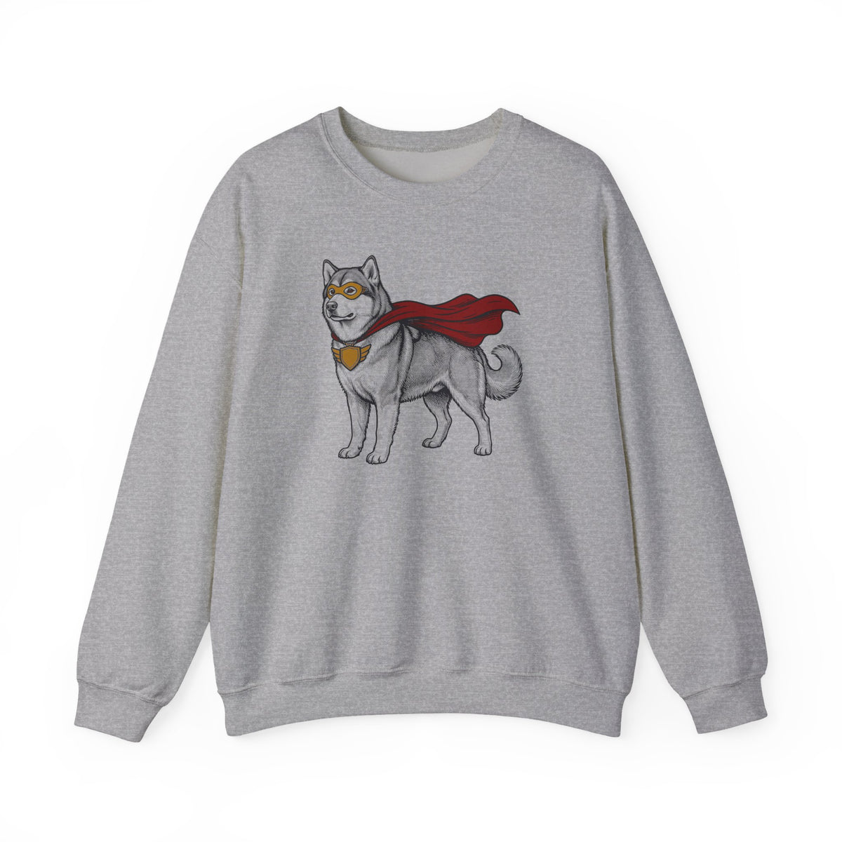Alaskan Malamute Superhero Crewneck Sweatshirt