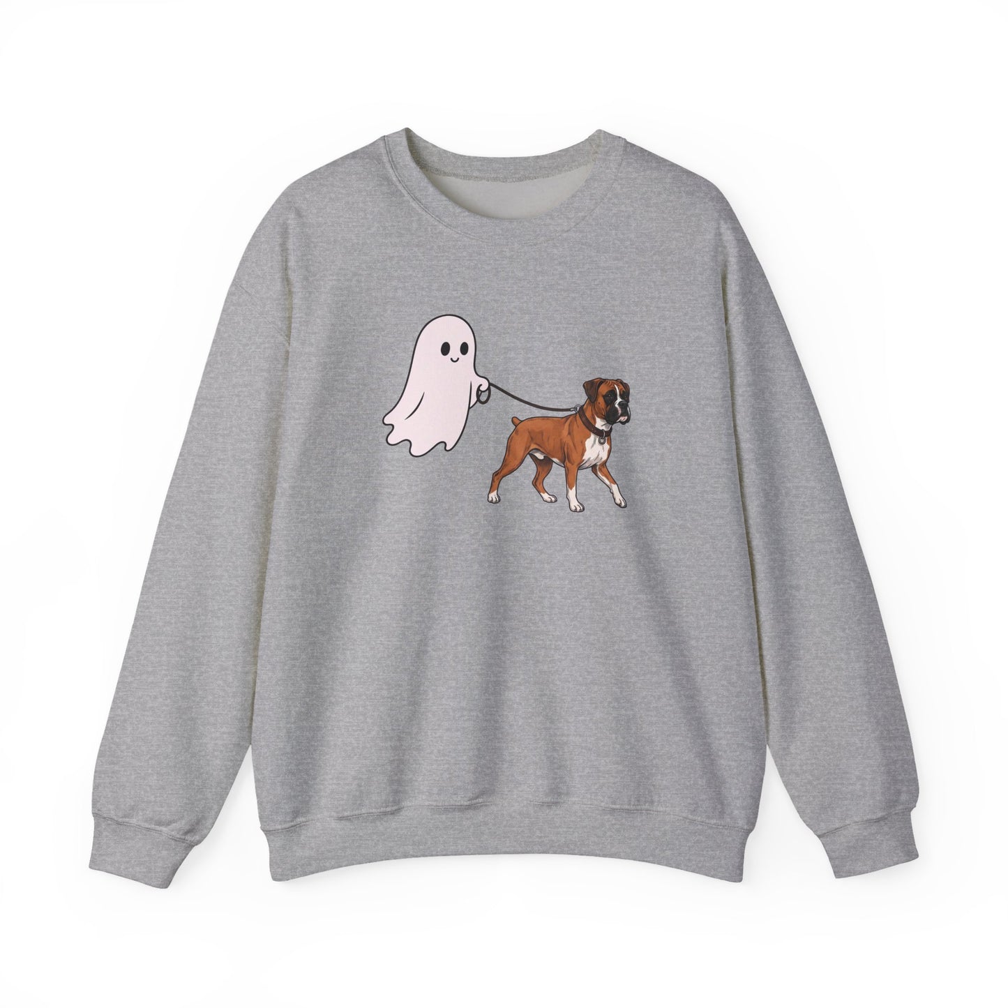 Halloween Ghost Boxer Crewneck Sweatshirt