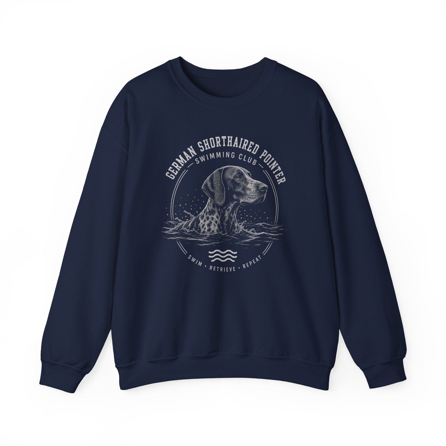 German Shorthaired Pointer Swimming Club Crewneck Sweatshirt