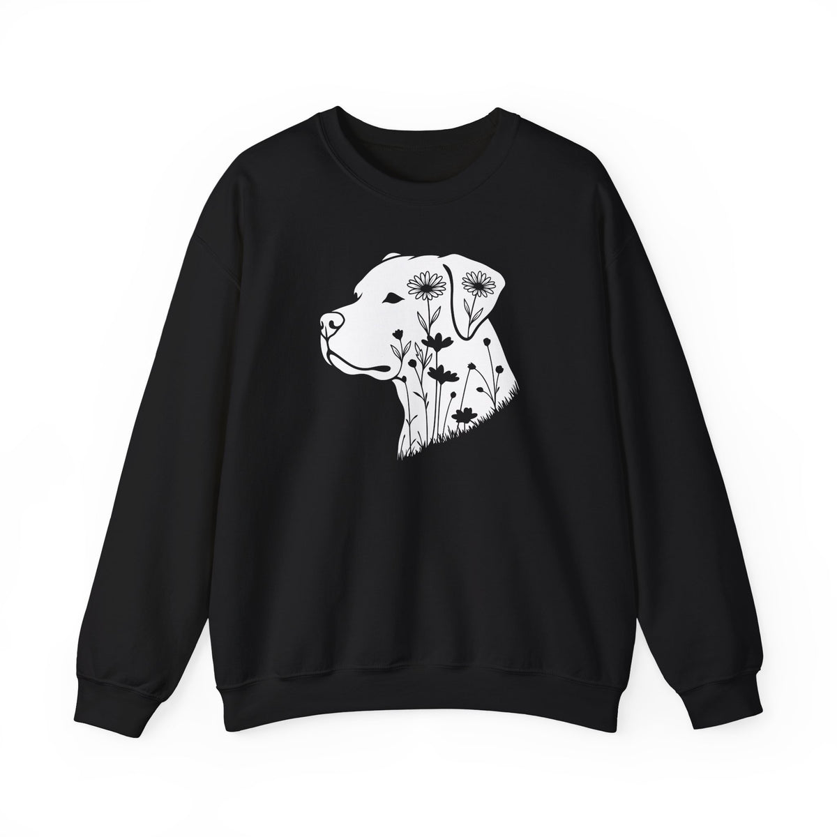 Pitbull Flowers Crewneck Sweatshirt