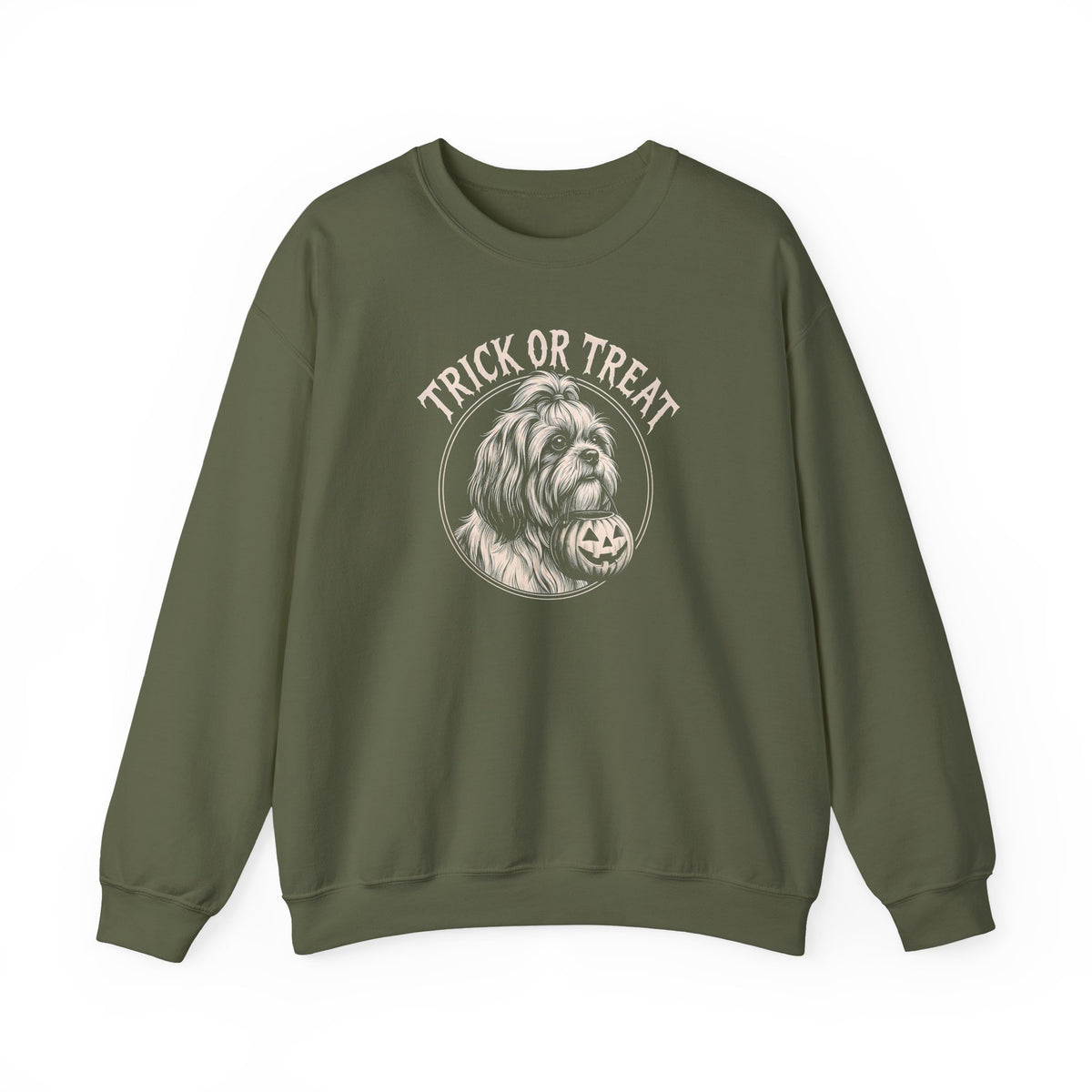 Shih Tzu Trick Or Treat Crewneck Sweatshirt