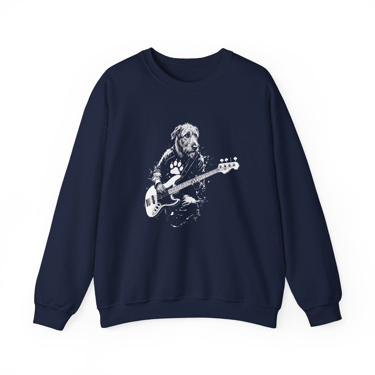 Irish Wolfhound Bass Crewneck Sweatshirt