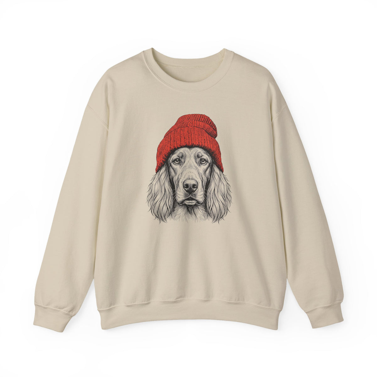 Irish Setter Beanie Crewneck Sweatshirt