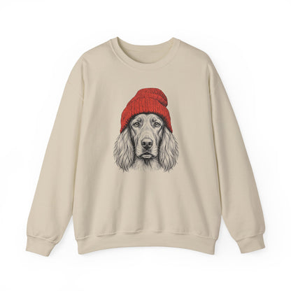 Irish Setter Beanie Crewneck Sweatshirt