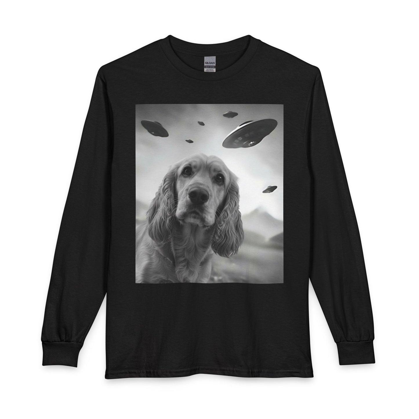 Cocker Spaniel UFO Selfie Long Sleeve