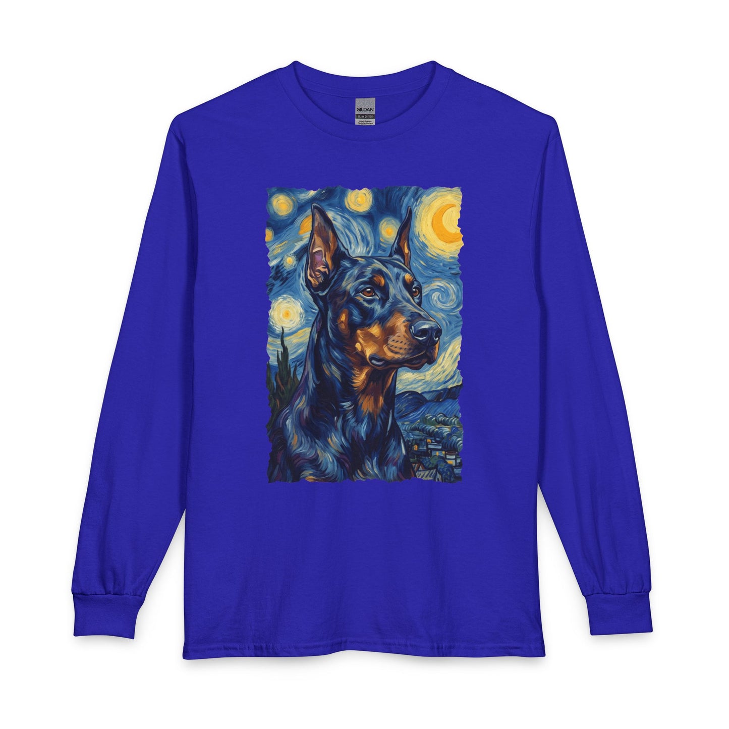Doberman Van Gogh Long Sleeve