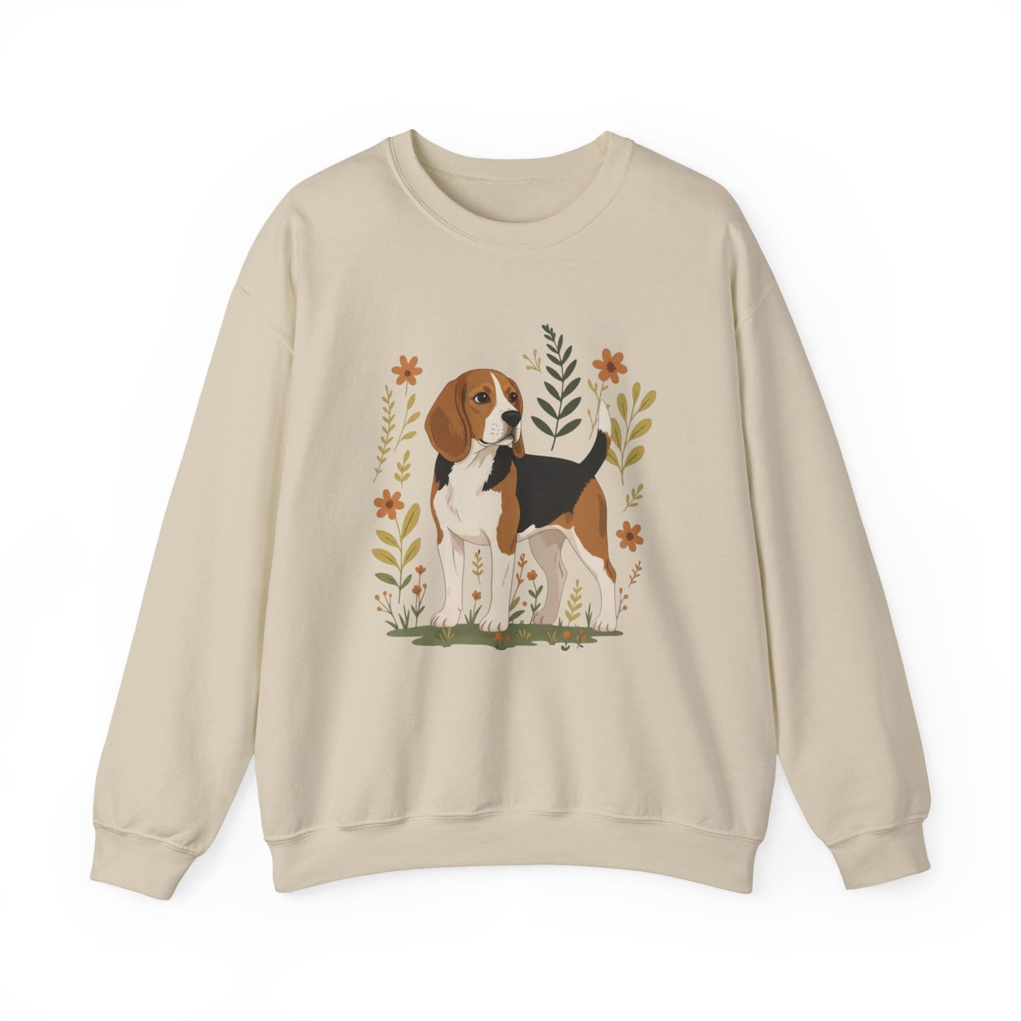 Beagle Flowers Crewneck Sweatshirt