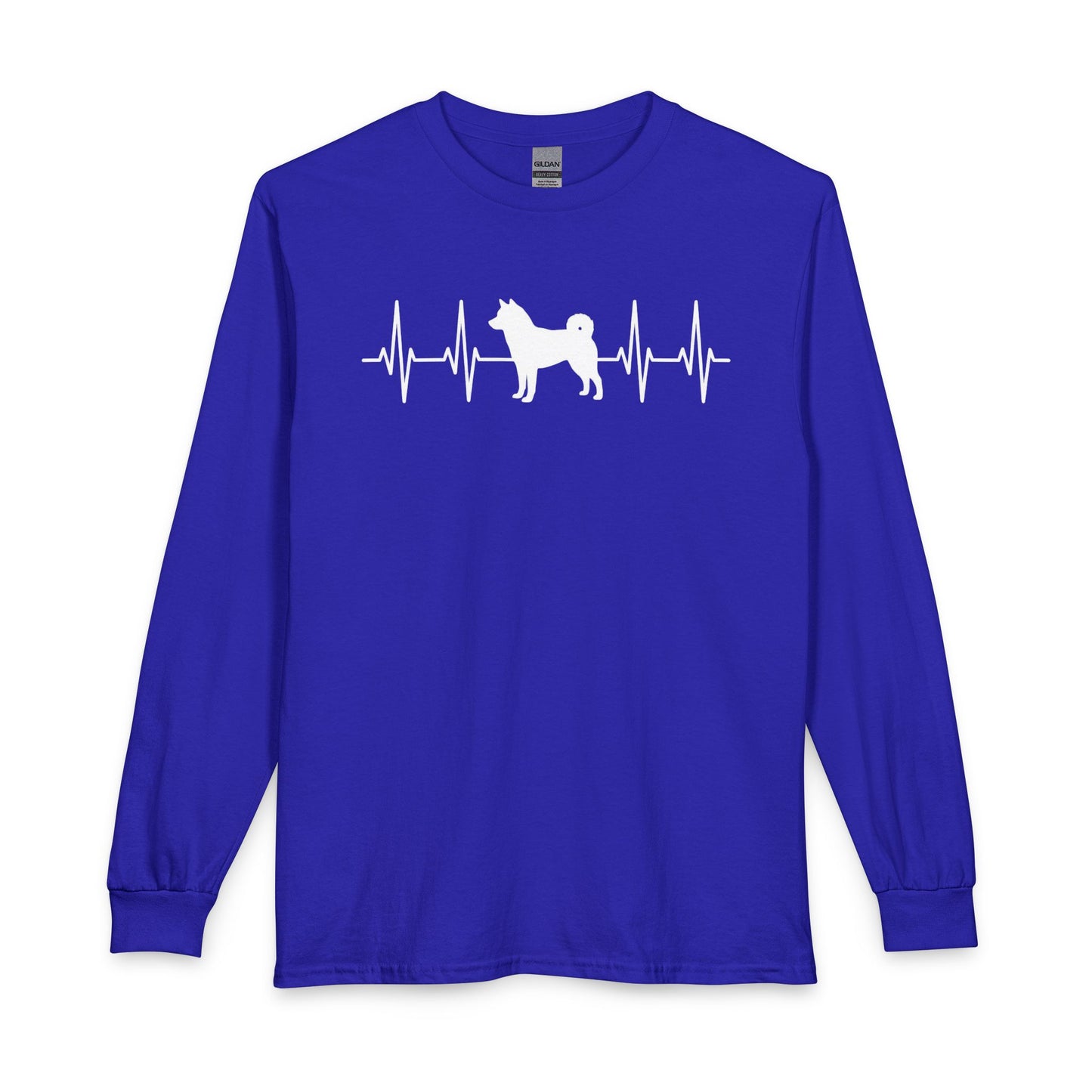 Shiba Inu Heartbeat Long Sleeve Royal