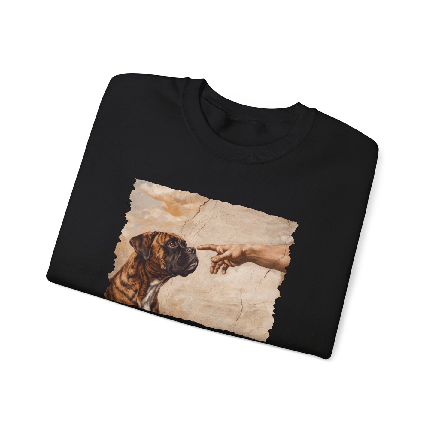 God Creates Brindle Boxer Crewneck Sweatshirt