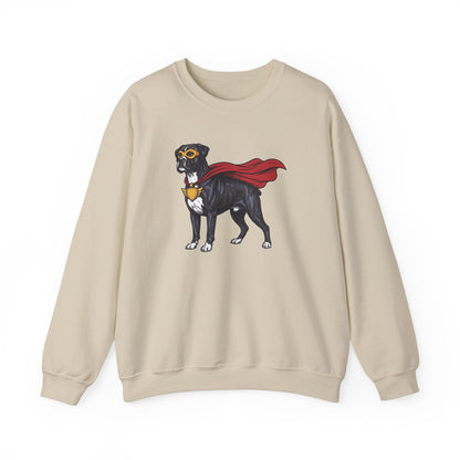 Black Boxer Superhero Crewneck Sweatshirt