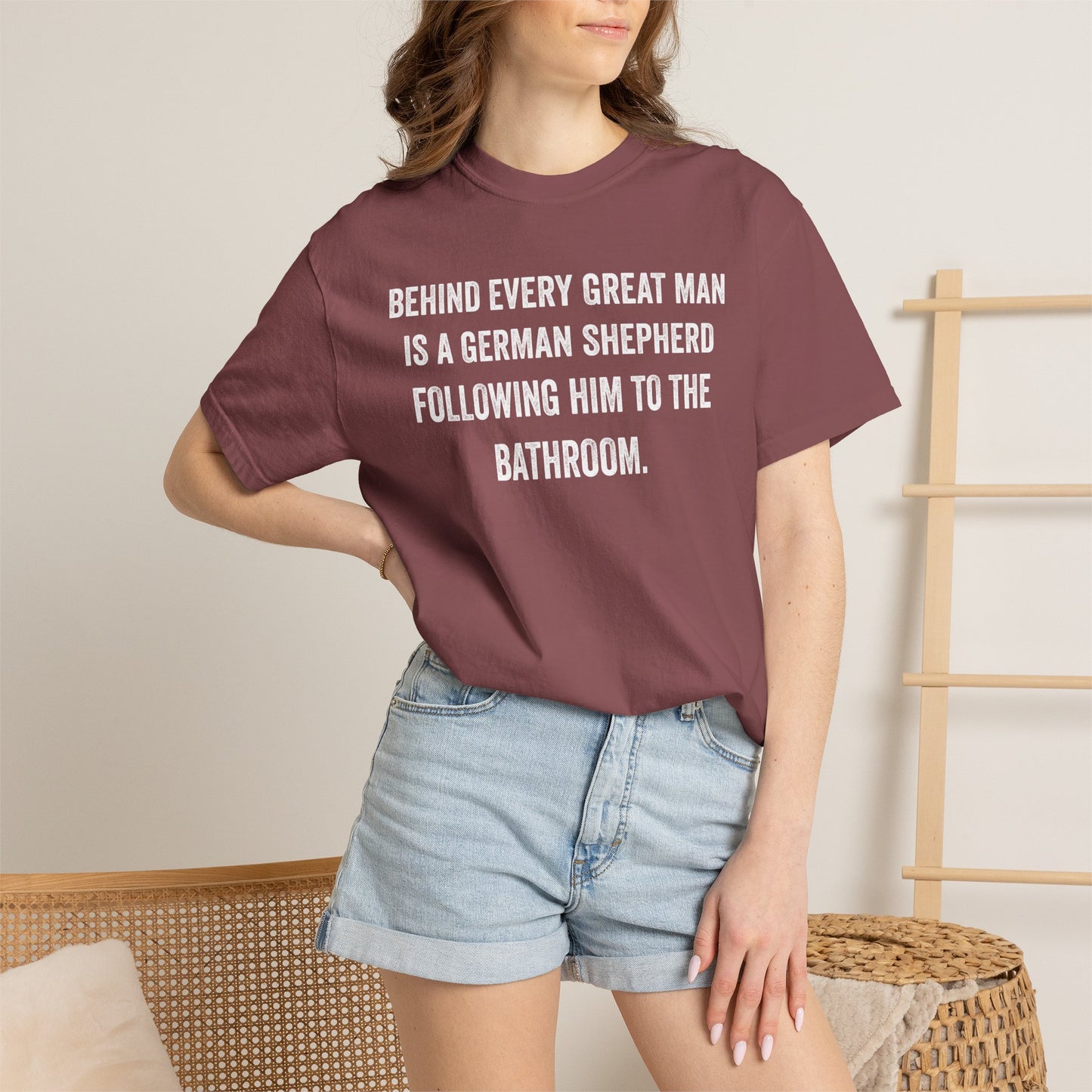 German Shepherd Dad Bathroom Premium Tee
