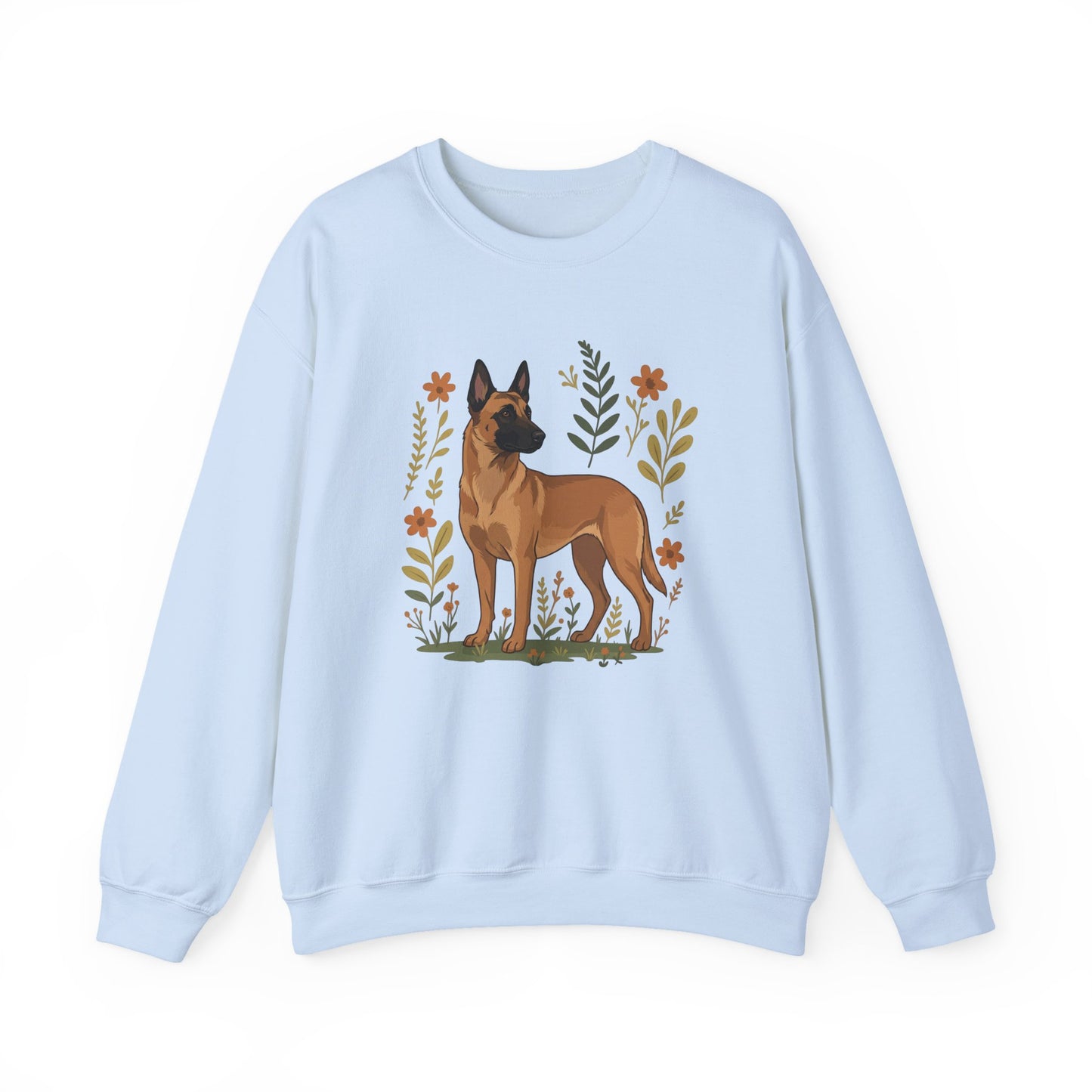 Belgian Malinois Flowers Crewneck Sweatshirt
