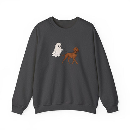 Vizsla Ghost Halloween Crewneck Sweatshirt