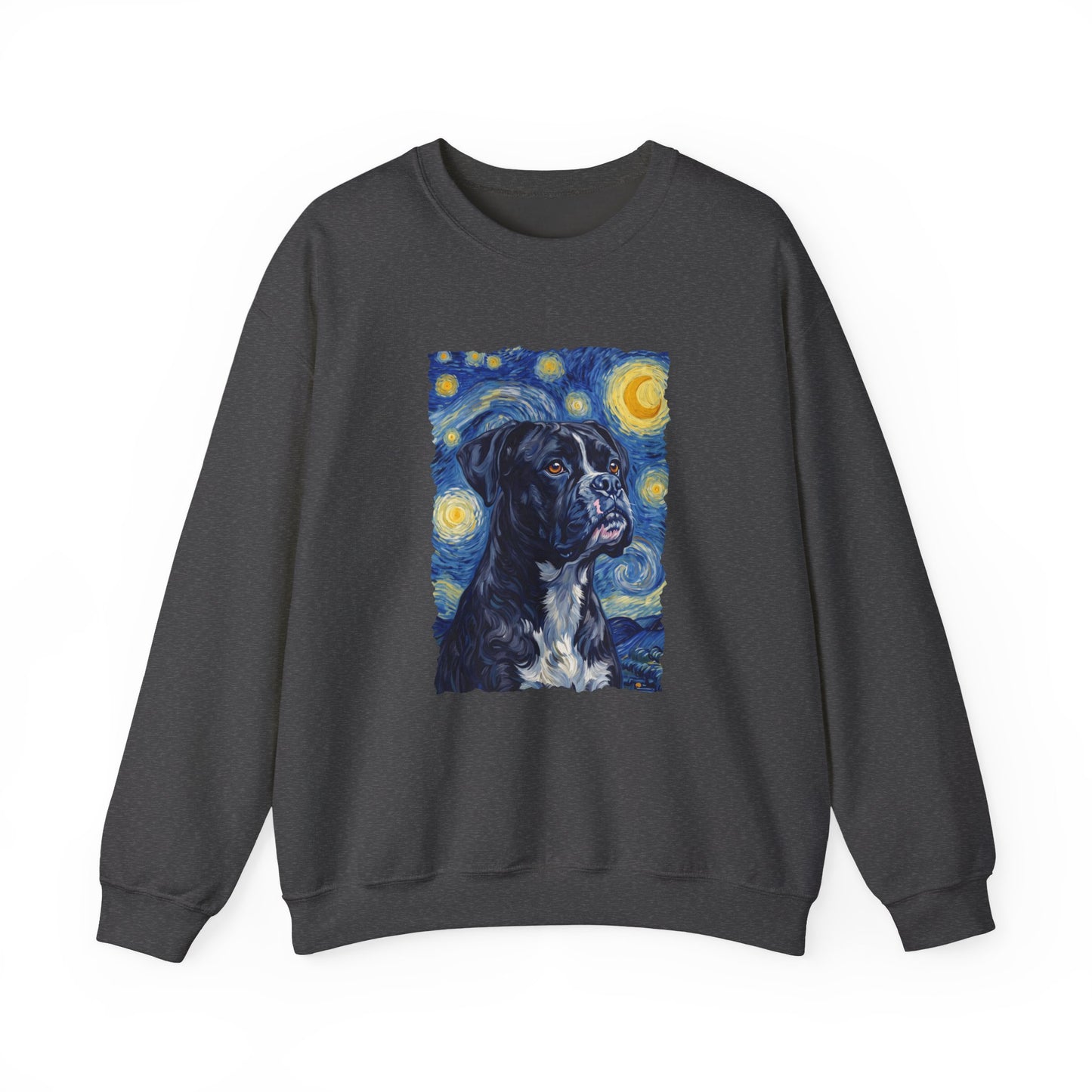 Black Boxer Van Gogh Crewneck Sweatshirt