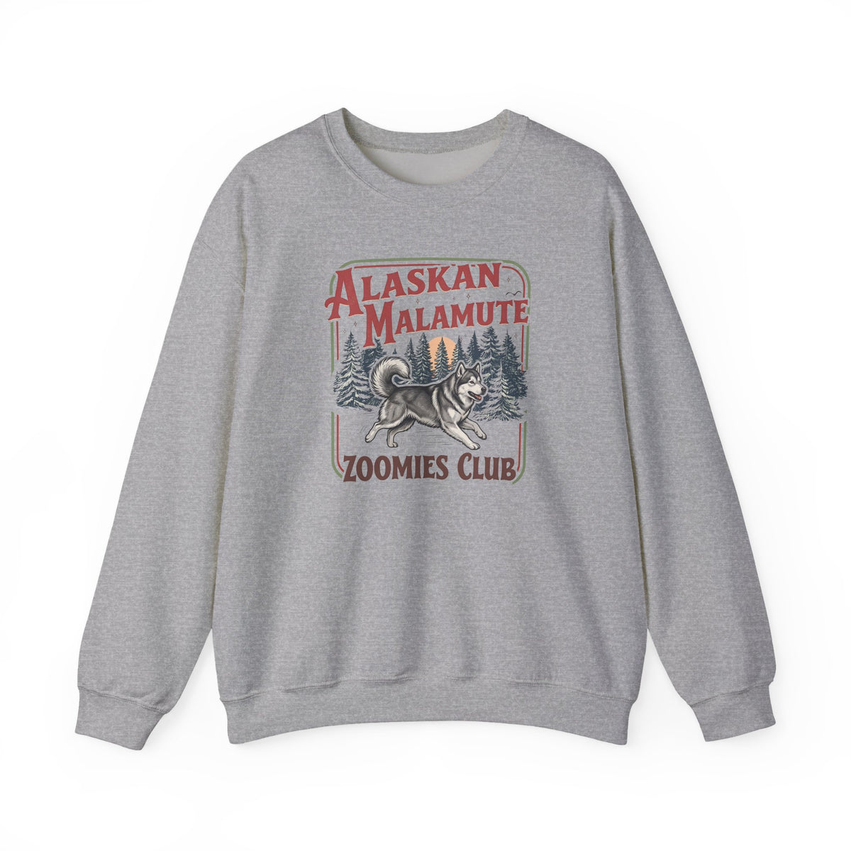 Alaskan Malamute Zoomies Club Crewneck Sweatshirt