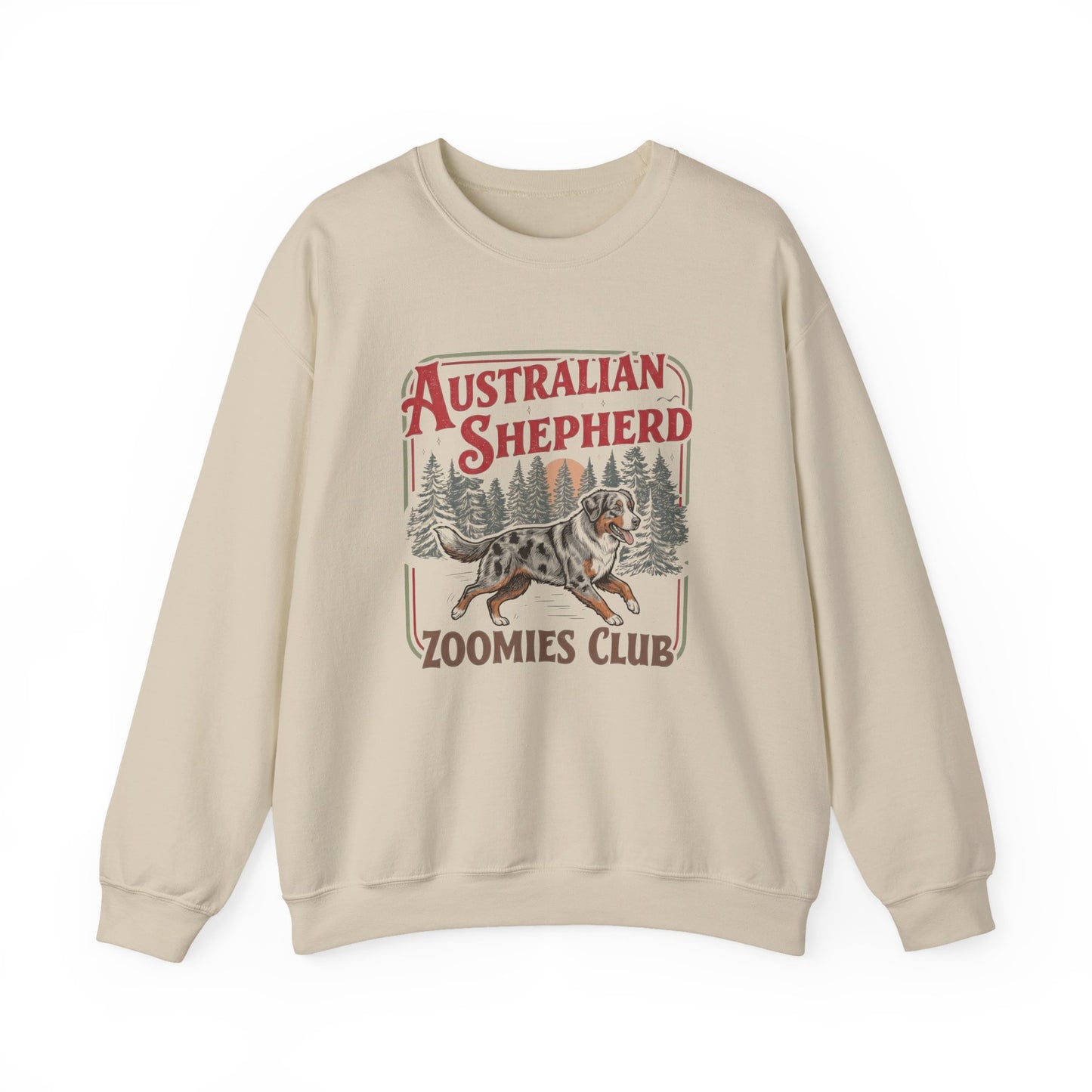 Australian Shepherd Zoomies Club Crewneck Sweatshirt