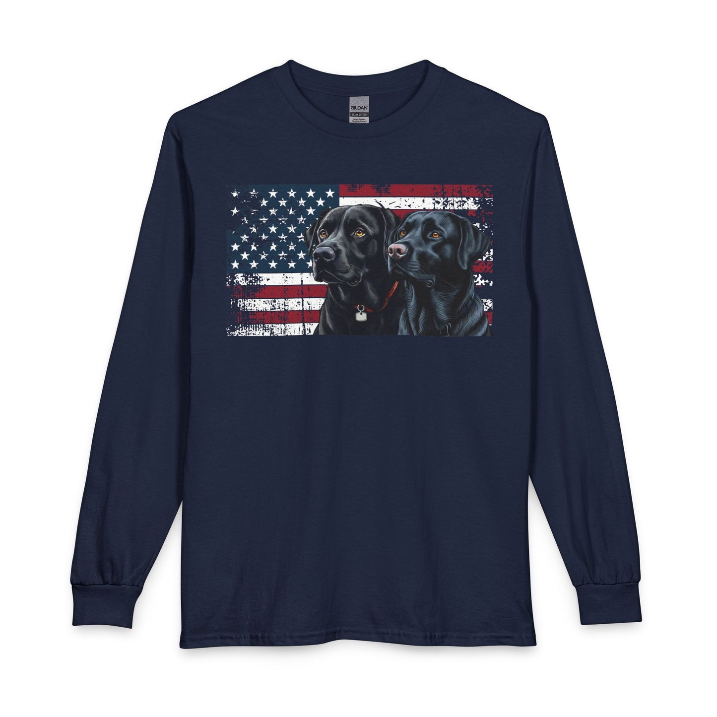 2 Black Labs USA Long Sleeve