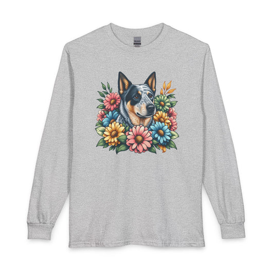Blue Heeler Floral Long Sleeve