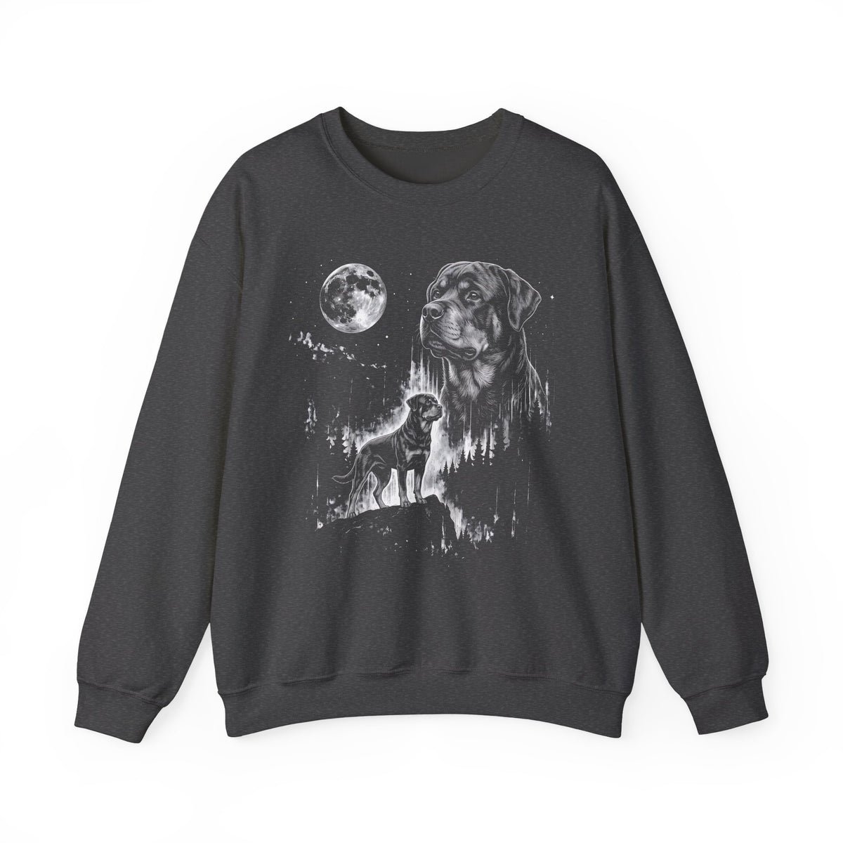 Rottweiler Moonlight Crewneck Sweatshirt