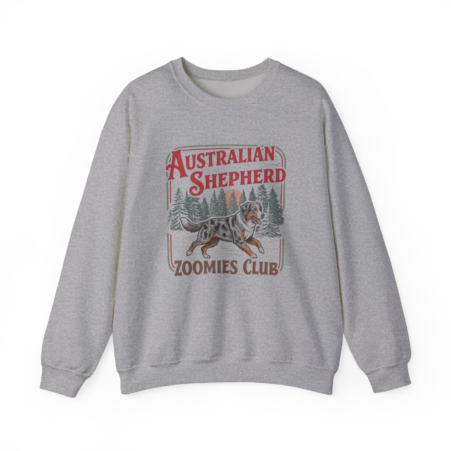 Australian Shepherd Zoomies Club Crewneck Sweatshirt