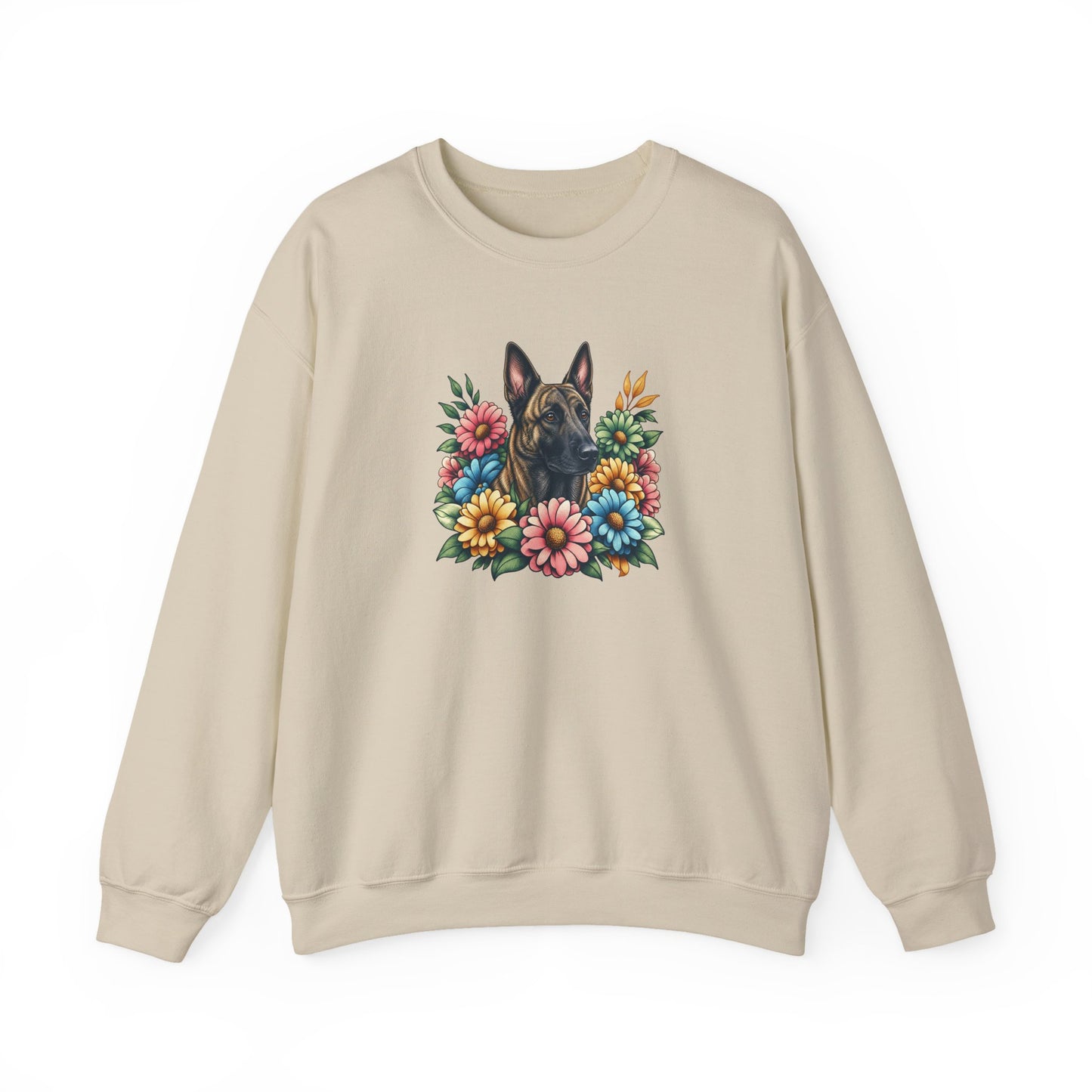 Dutch Shepherd Floral Crewneck Sweatshirt