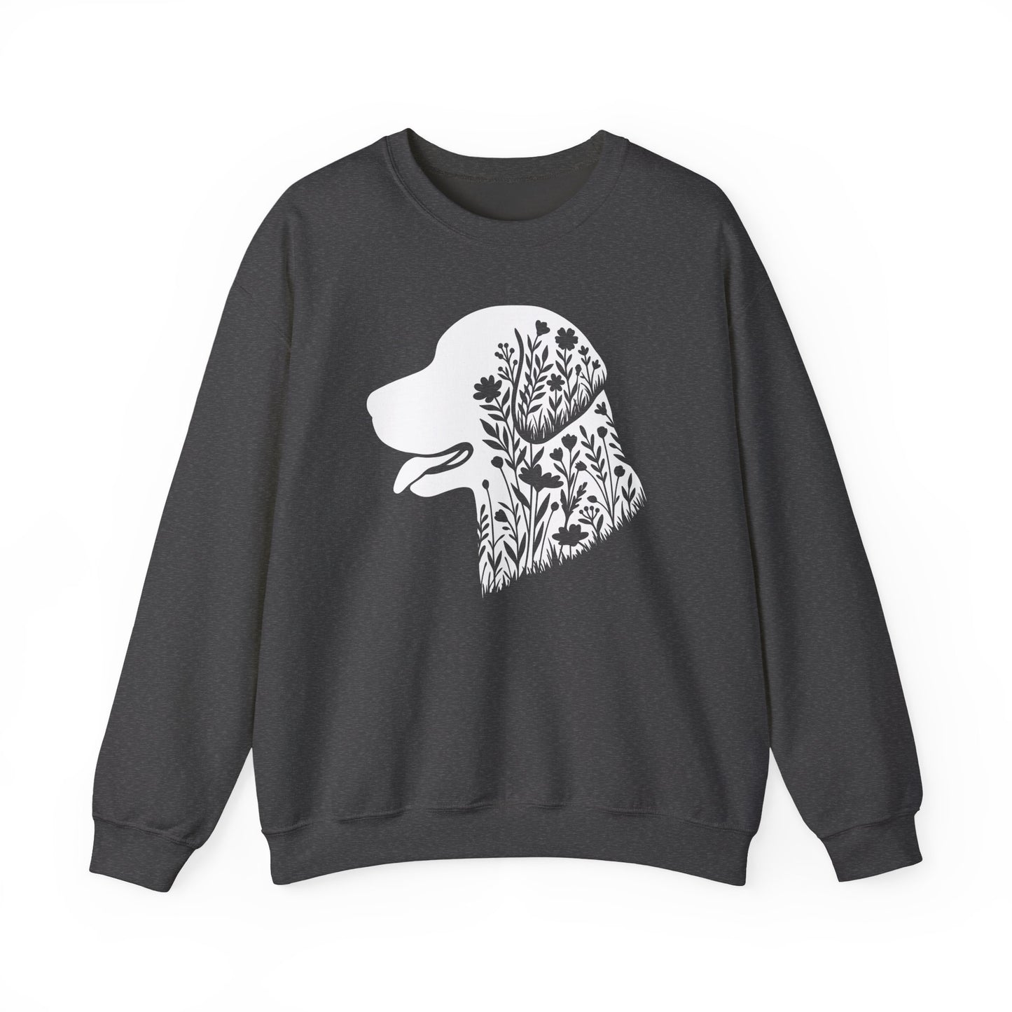 Chesapeake Bay Retriever Flowers Crewneck Sweatshirt