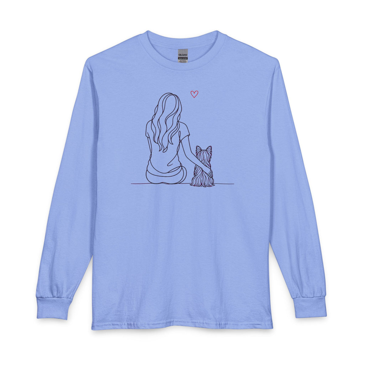 Yorkshire Terrier Hug Long Sleeve Carolina Blue