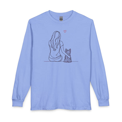 Yorkshire Terrier Hug Long Sleeve Carolina Blue