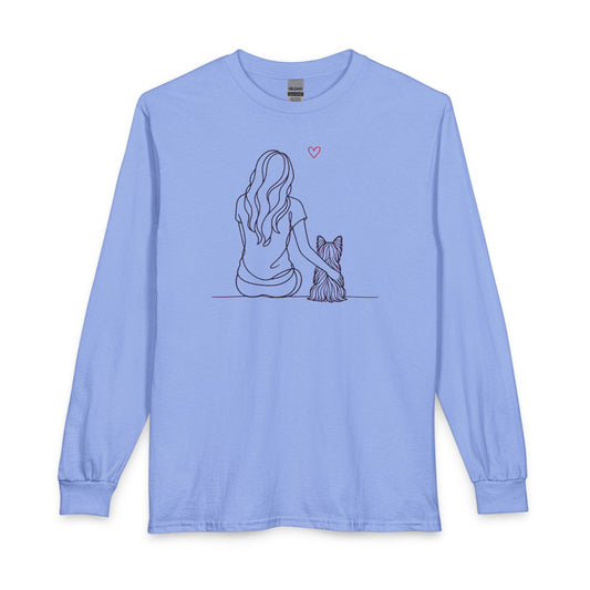 Yorkshire Terrier Hug Long Sleeve Carolina Blue