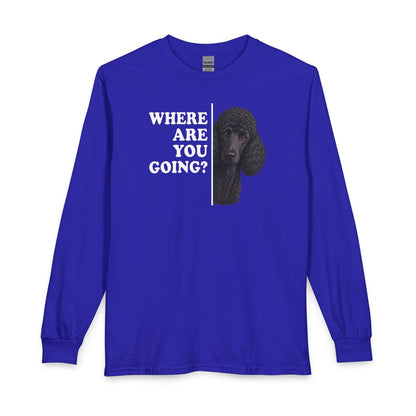 Standard Poodle Where Are You Going Black Long Sleeve