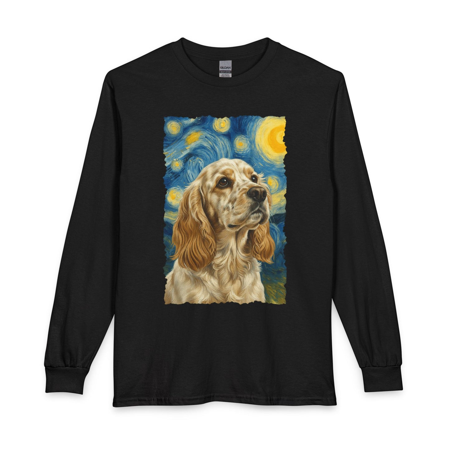 Lemon Roan Cocker Spaniel Starry Night Long Sleeve