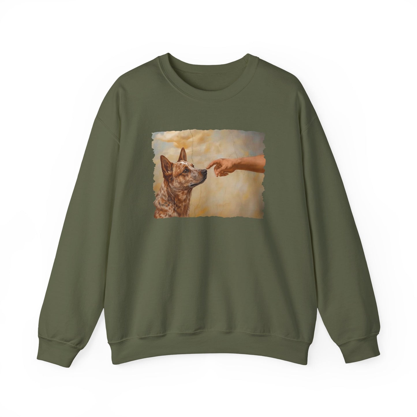 God Creates Red Heeler Crewneck Sweatshirt