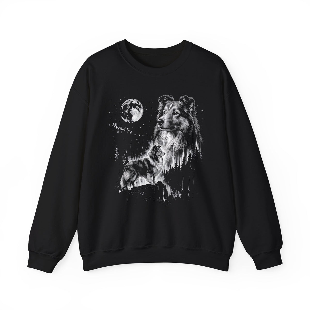 Shetland Sheepdog Moonlight Crewneck Sweatshirt