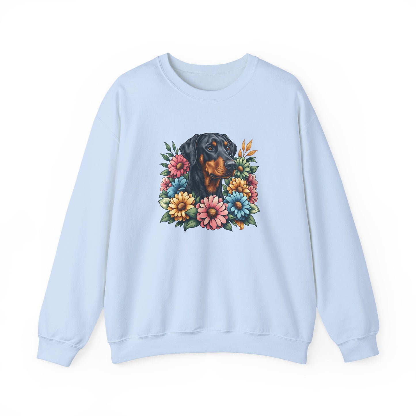 Doberman Floral Crewneck Sweatshirt