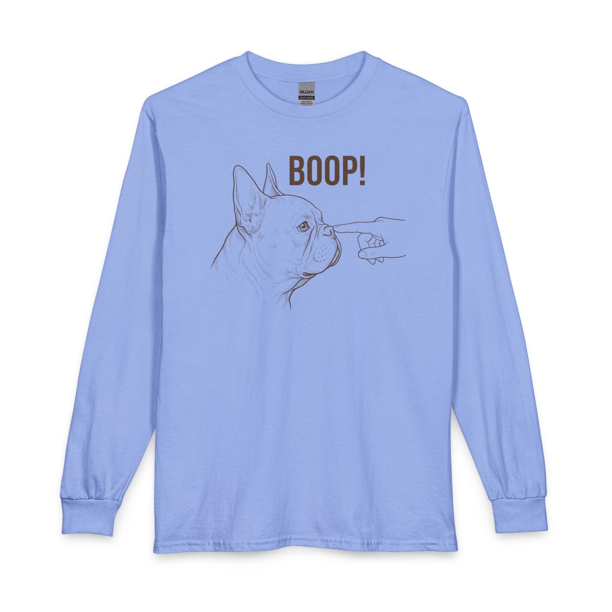 French Bulldog Boop Long Sleeve Carolina Blue