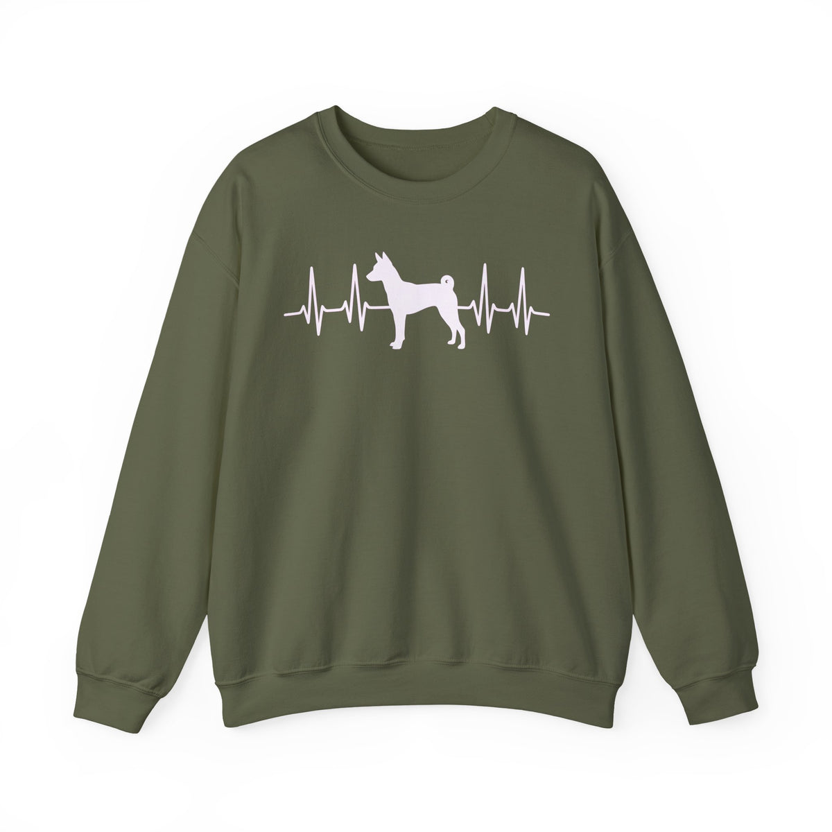 Basenji Heartbeat Crewneck Sweatshirt