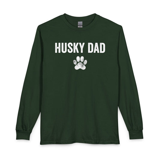 Husky Dad Long Sleeve Forest Green