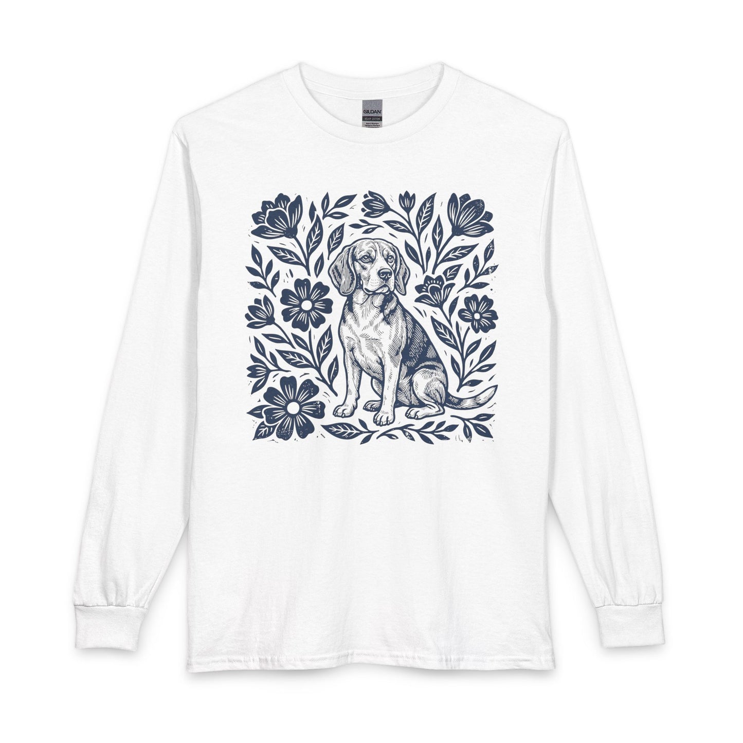 Beagle Linocut Long Sleeve