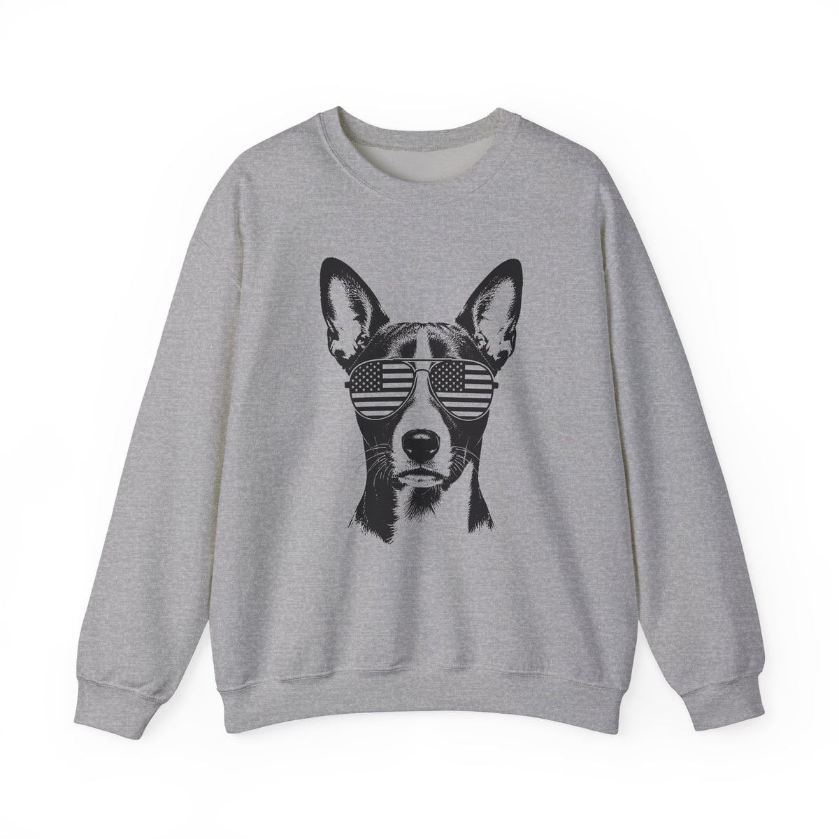 Basenji Flag Shades Crewneck Sweatshirt