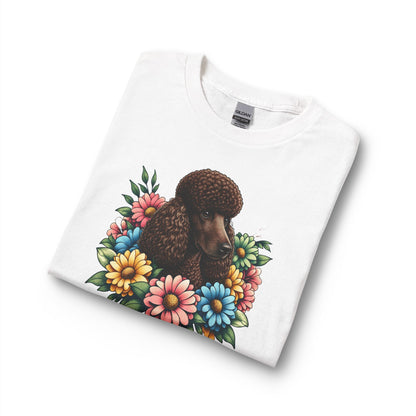 Standard Poodle Flower Wreath Chocolate Long Sleeve
