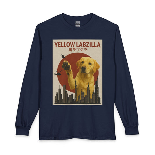 Yellow Labzilla Long Sleeve Navy