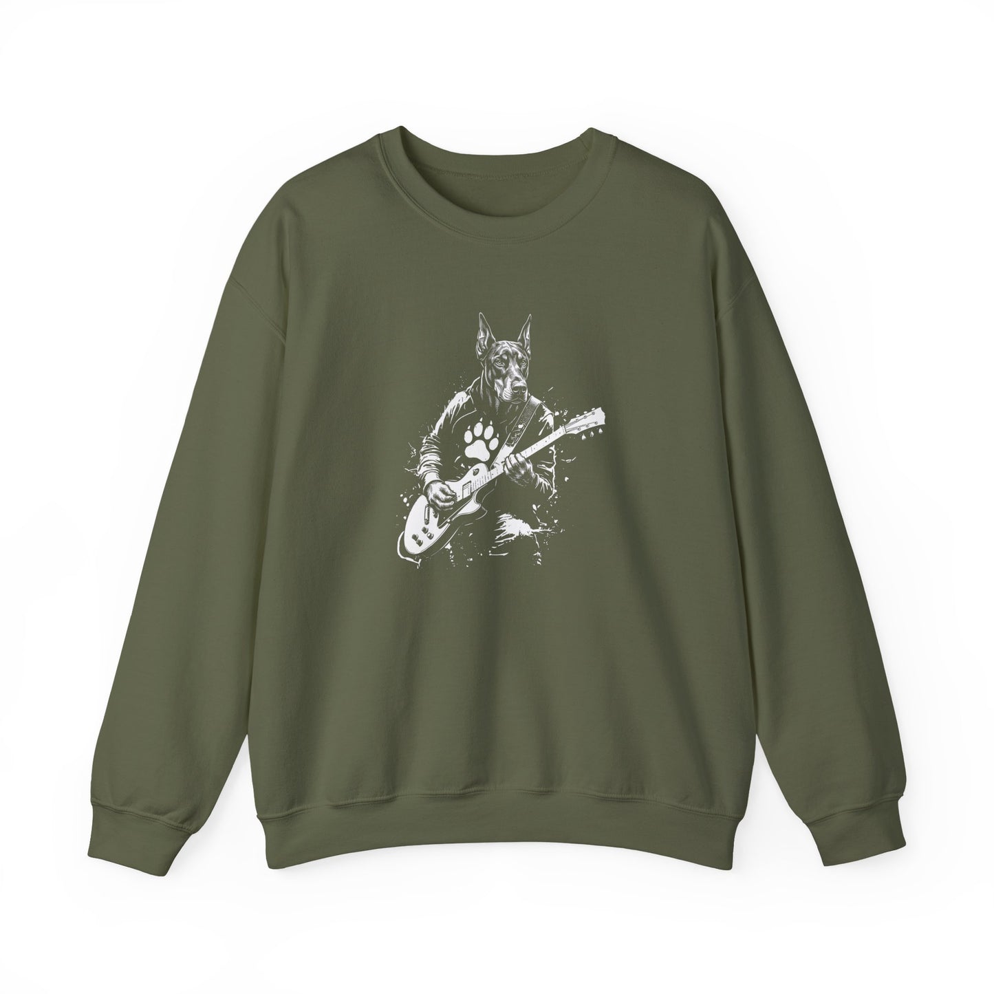 Doberman Guitar Crewneck Sweatshirt