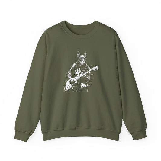 Doberman Guitar Crewneck Sweatshirt