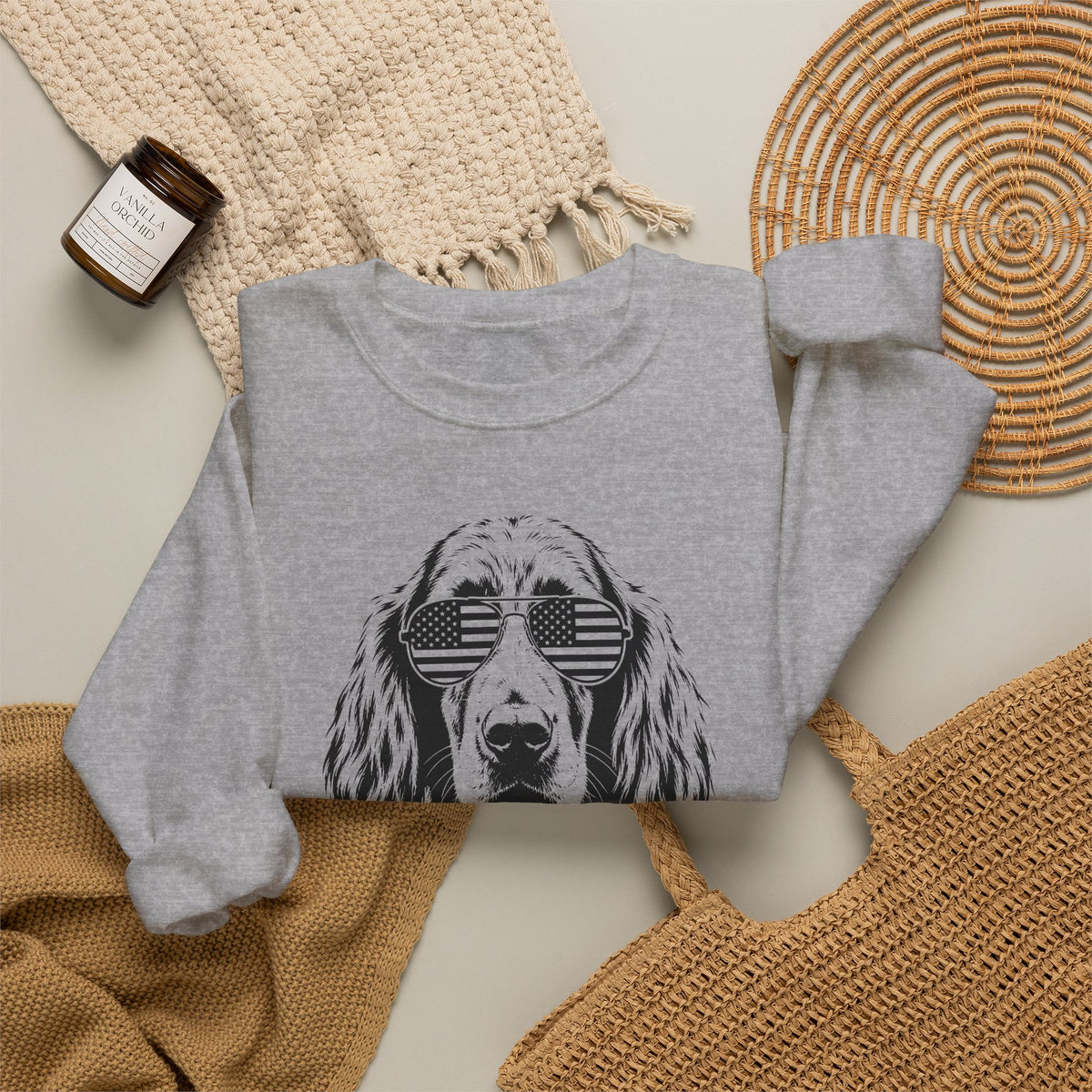 Irish Setter Flag Shades Crewneck Sweatshirt